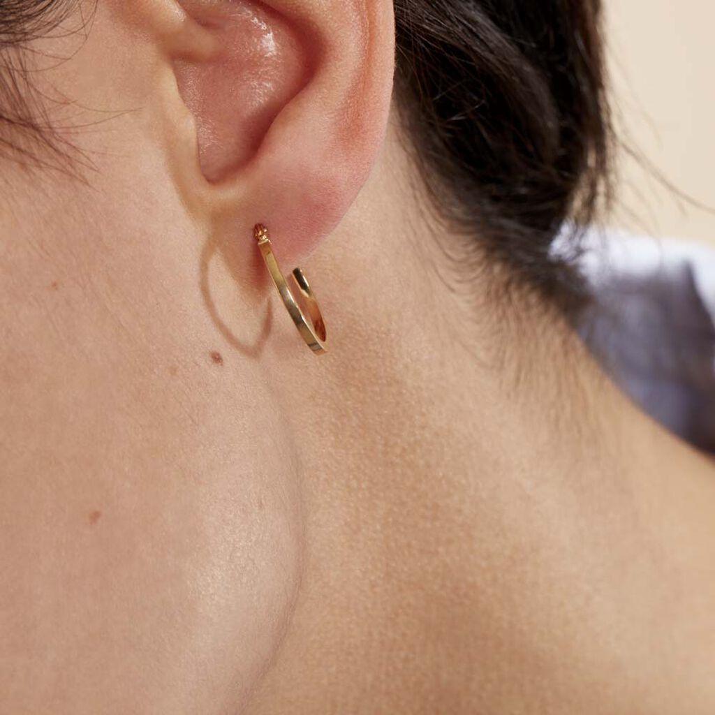 Créoles Thyrza Or Jaune - Boucles d'oreilles créoles Femme | Histoire d’Or