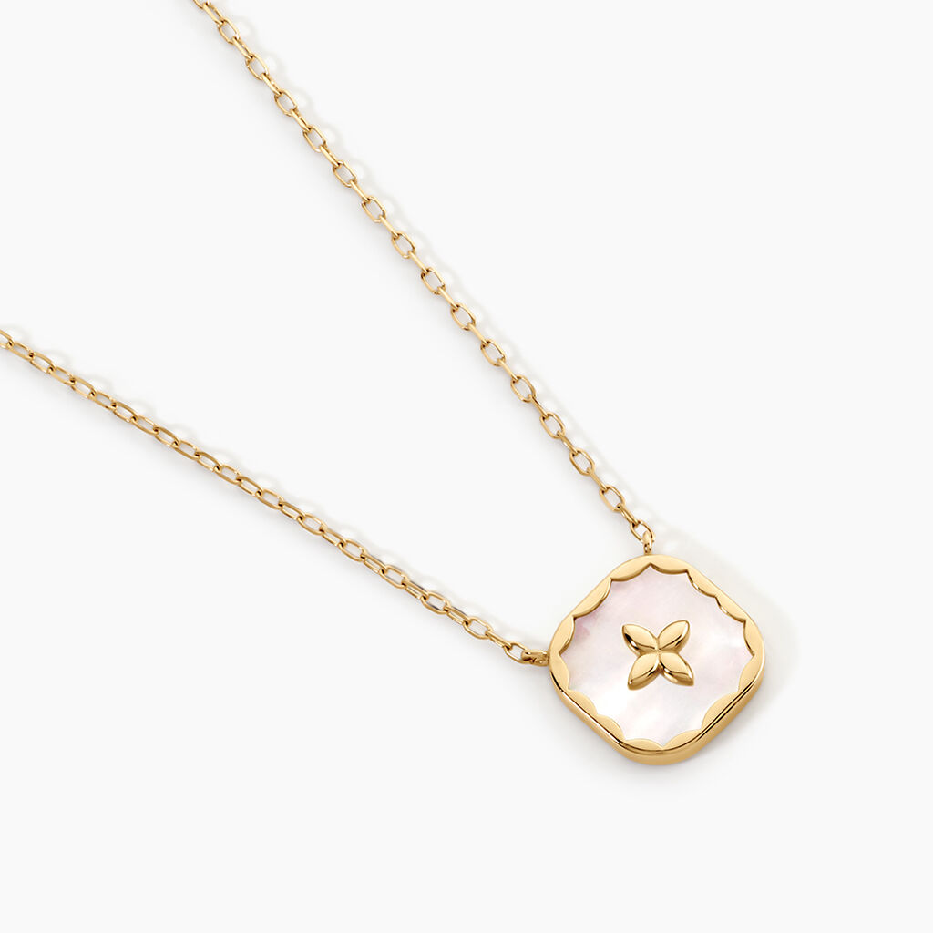 Collier Lucky Gems Or Jaune Nacre Oxyde De Zirconium - Bijoux avec pierres Femme | Histoire d&rsquo;Or