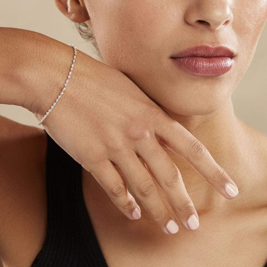Bracelet Abie Torsade Argent Bicolore - Bracelets chaîne Femme | Histoire d’Or
