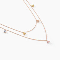 Collier Nimbe Argent Rose Oxyde De Zirconium