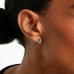 Boucles D'Oreilles Puces Lucky Gems Or Jaune Malachite Oxyde De Zirconium - Clous d'oreilles Femme | Histoire d&rsquo;Or