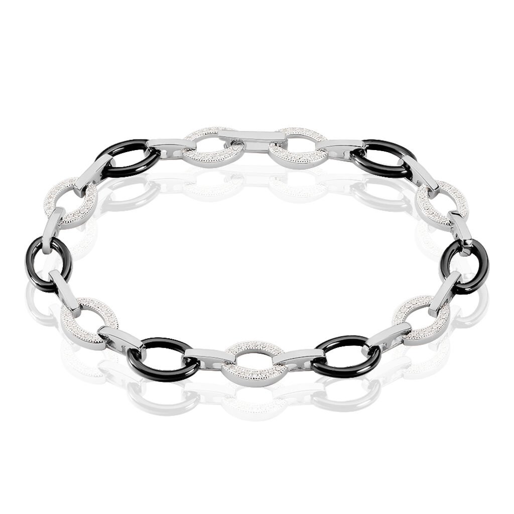 Bracelet Nowell Argent Blanc Oxyde De Zirconium Et C&eacute;ramique - Bracelets Femme | Histoire d&rsquo;Or