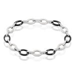 Bracelet Nowell Argent Blanc Oxyde De Zirconium Et C&eacute;ramique - Bracelets Femme | Histoire d&rsquo;Or
