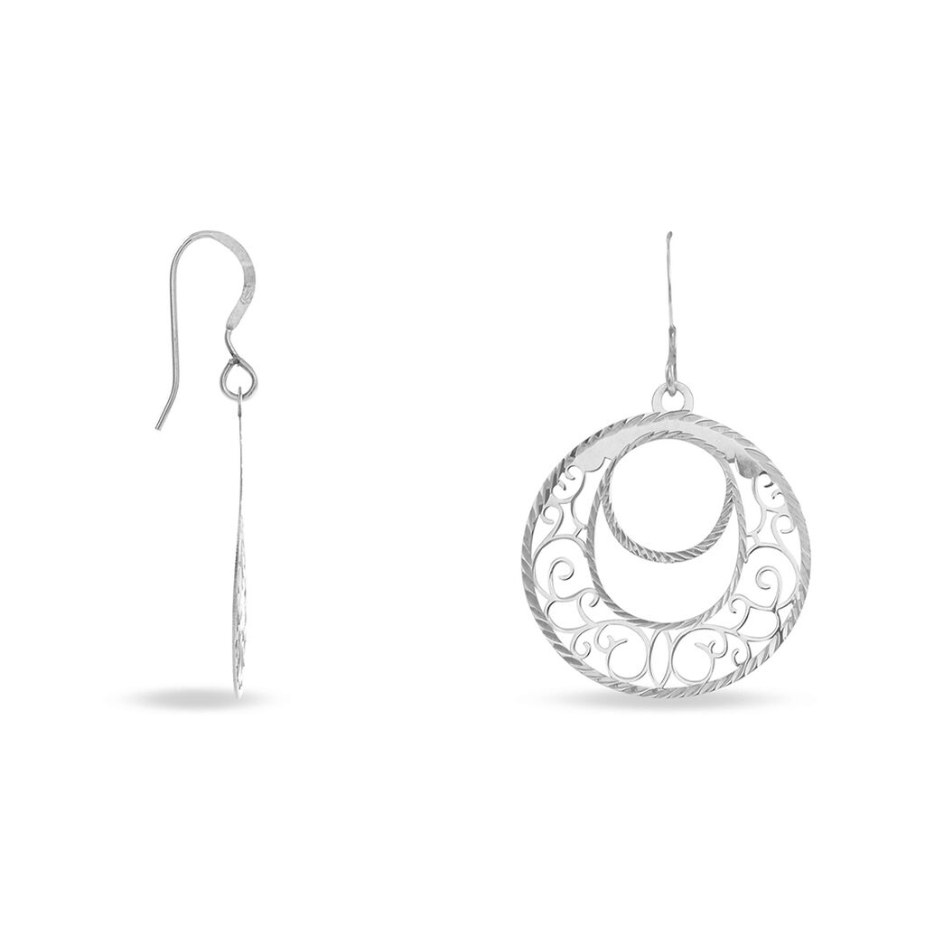 Boucles D'oreilles Pendantes Micaela Argent Blanc - Boucles d'oreilles fantaisie Femme | Histoire d’Or