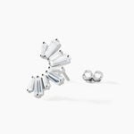 Boucles D'Oreilles Puces Baguette Argent Blanc Oxyde De Zirconium - Boucles d'oreilles fantaisie Femme | Histoire d&rsquo;Or