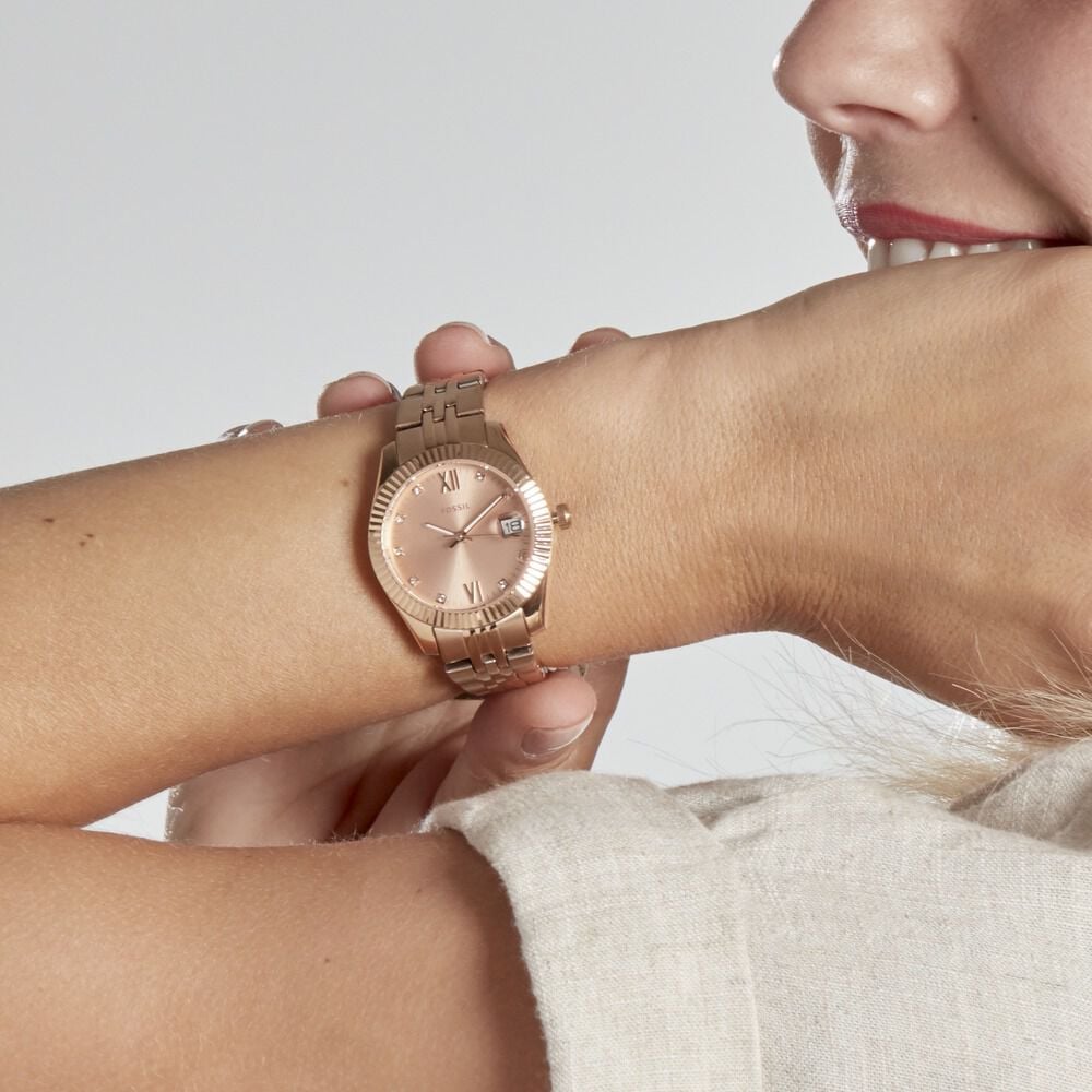Montres Fossil ES4898 Acier Clip Rose Ronde - HIMFRQS2760 • Histoire d'Or