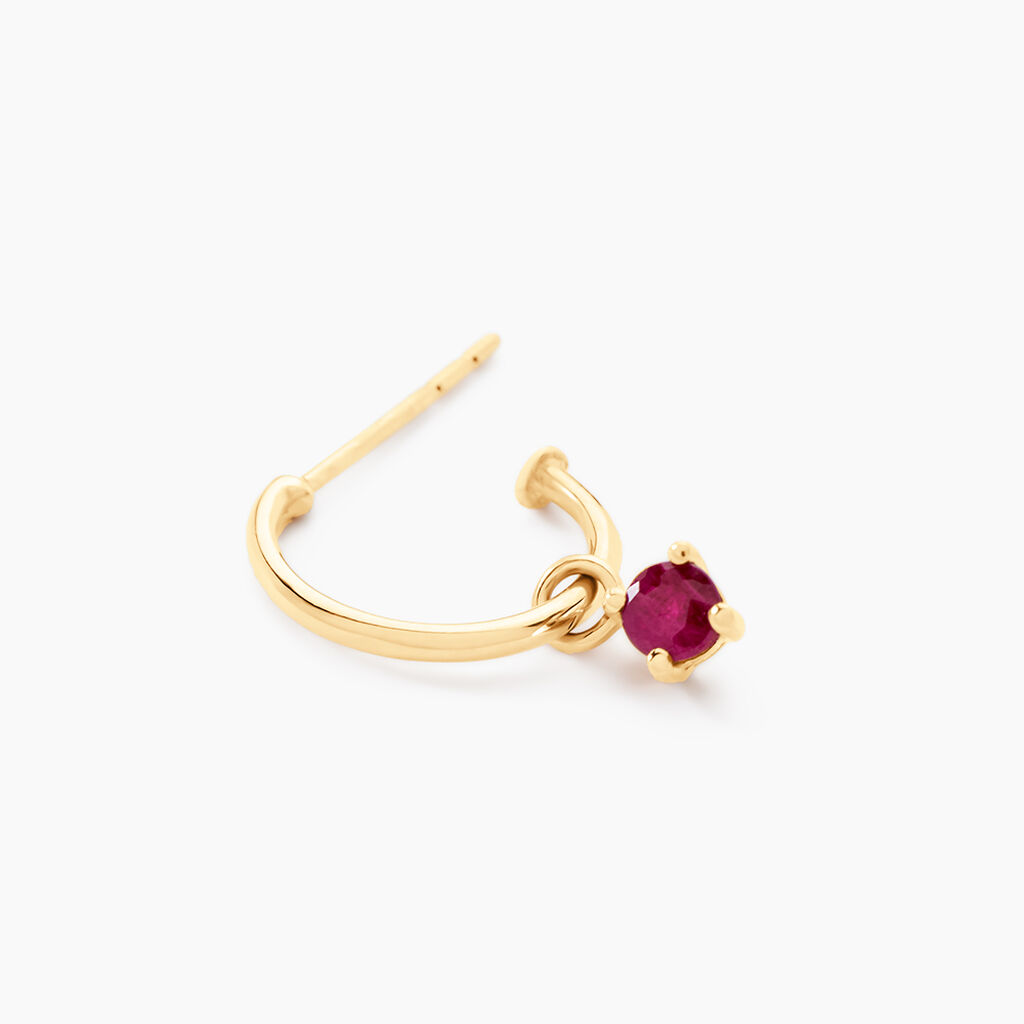 Créole Unitaire Onora Or Jaune Rubis - Boucles d'oreilles créoles Femme | Histoire d’Or