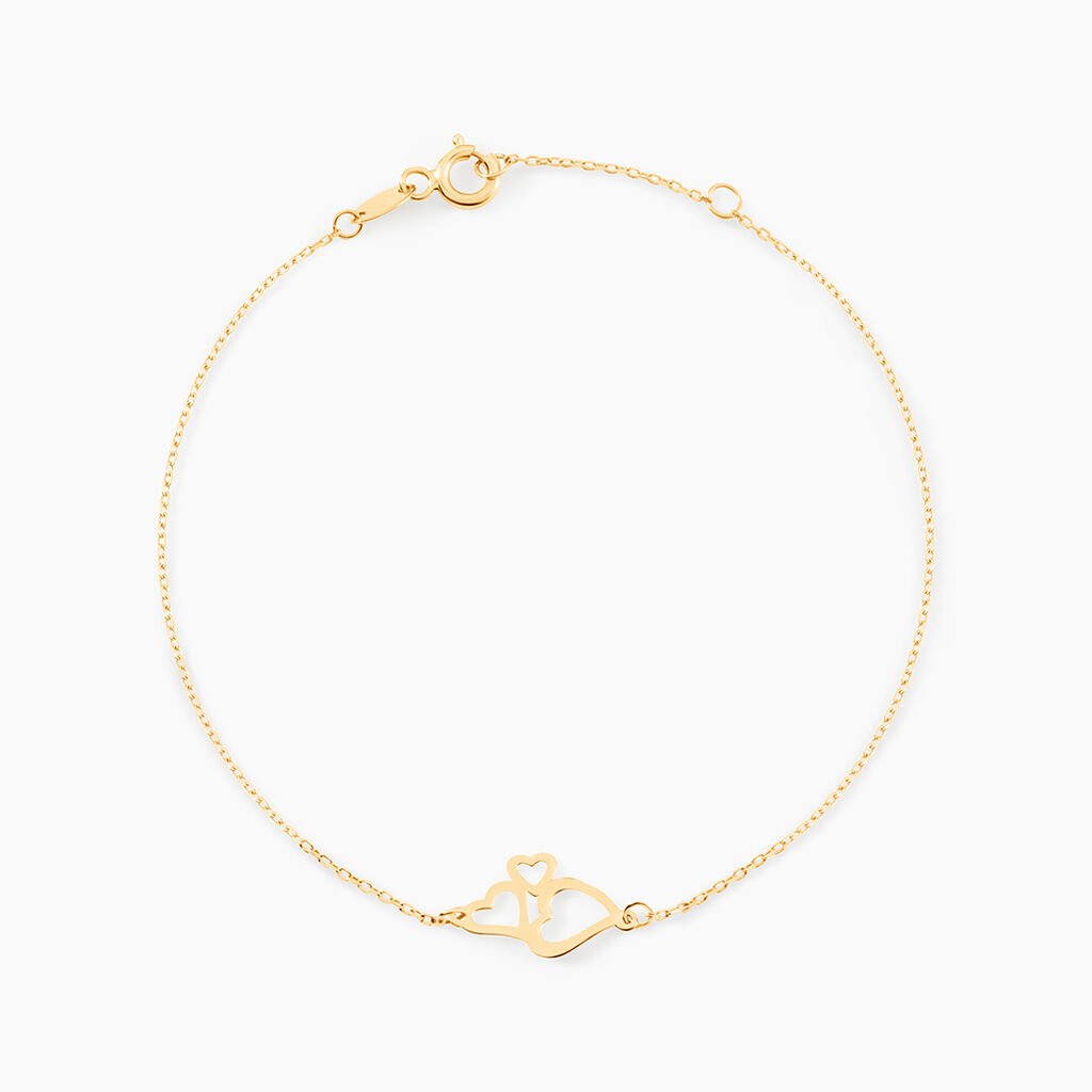 Bracelet Corazones Or Jaune - Bracelets Femme | Histoire d&rsquo;Or