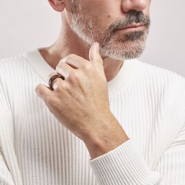 Bague Acier Noir Jakub - Bagues fantaisie Homme | Histoire d’Or