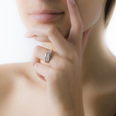 Bague Lyame Argent Blanc Oxyde De Zirconium - Bagues avec pierre Femme | Histoire d’Or