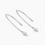 Boucles D'oreilles Pendantes Siem Argent Blanc Oxyde De Zirconium - Boucles d'oreilles fantaisie Femme | Histoire d&rsquo;Or