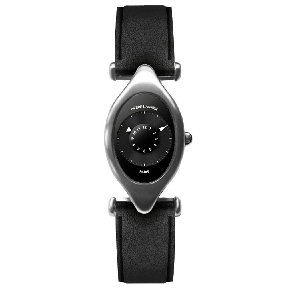 Montre Pierre Lannier Ovni Noir - Montres Femme | Histoire d&rsquo;Or