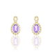 Boucles D'oreilles Pendantes Passion Or Jaune Amethyste Et Oxyde - Boucles d'oreilles pendantes Femme | Histoire d’Or