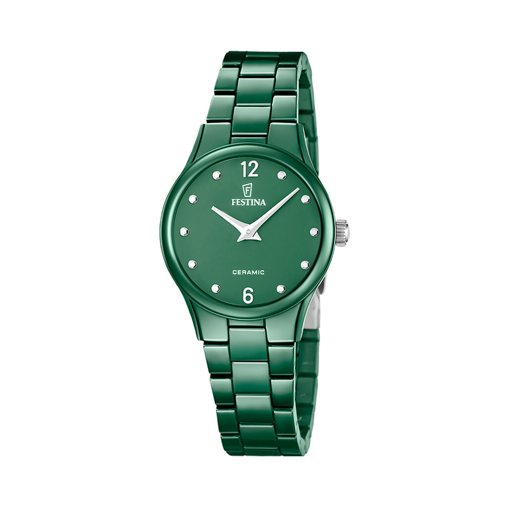 Montre Festina Ceramic 31 Vert - F&ecirc;te des m&egrave;res Femme | Histoire d&rsquo;Or
