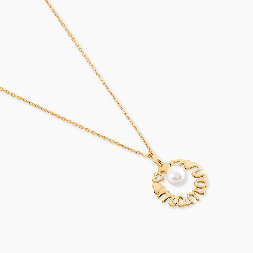 Pendentif Gusztav Or Jaune Perle De Culture - F&ecirc;te des m&egrave;res Femme | Histoire d&rsquo;Or