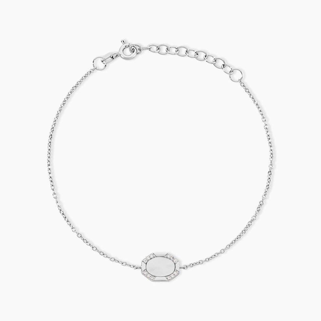 Bracelet Margot Argent Blanc Nacre Oxyde De Zirconium -  Femme | Histoire d&rsquo;Or