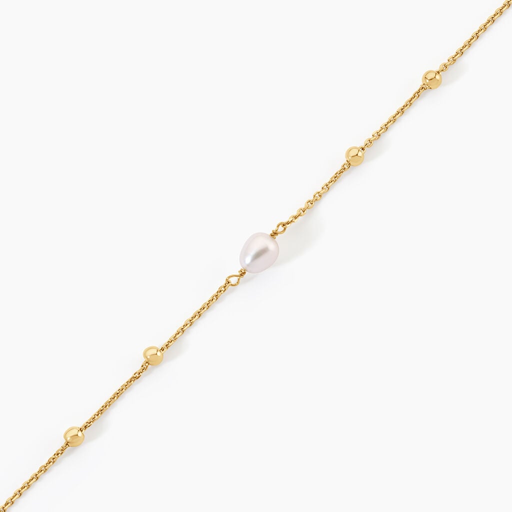 Bracelet Pearly Argent Dor&eacute; A L'Or 750/1000 Perle De Culture - Bracelets  | Histoire d&rsquo;Or