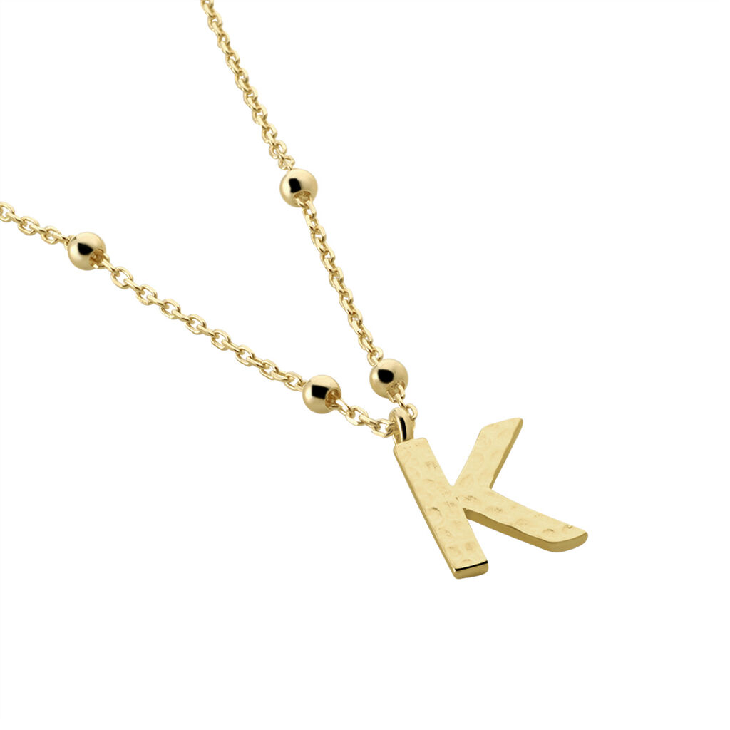 Collier Plaqué Or Jaune Lettra - Colliers fantaisie Femme | Histoire d’Or