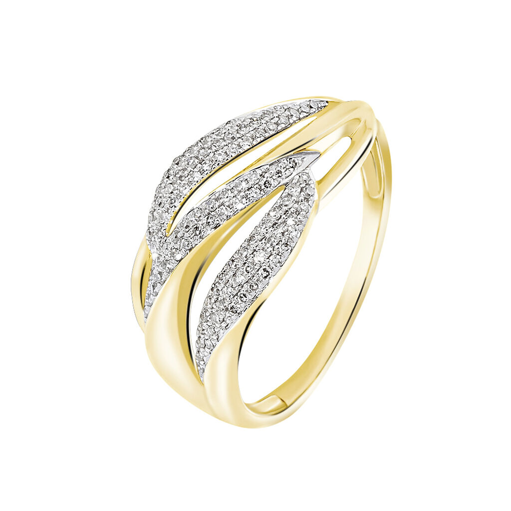 Bague Atlantide Or Jaune Diamant - Bagues avec pierre Femme | Histoire d’Or