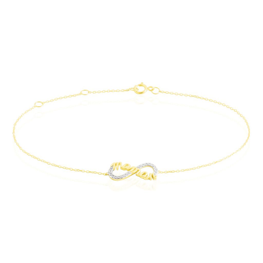 Bracelet Heimdall Or Jaune Oxyde De Zirconium - Bracelets Femme | Histoire d&rsquo;Or