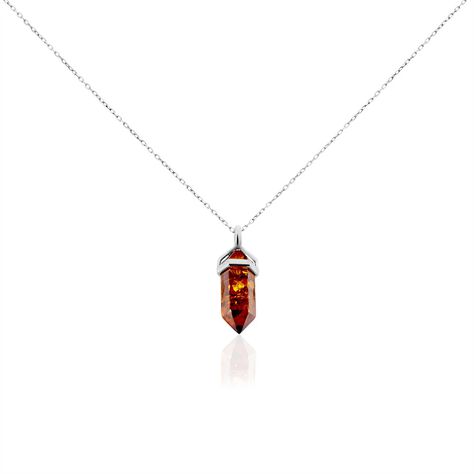 Collier Gaubert Argent Ambre - Colliers Femme | Histoire d’Or