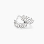 Cr&eacute;oles Palome Argent Blanc Oxyde De Zirconium - Boucles d'oreilles cr&eacute;oles Femme | Histoire d&rsquo;Or