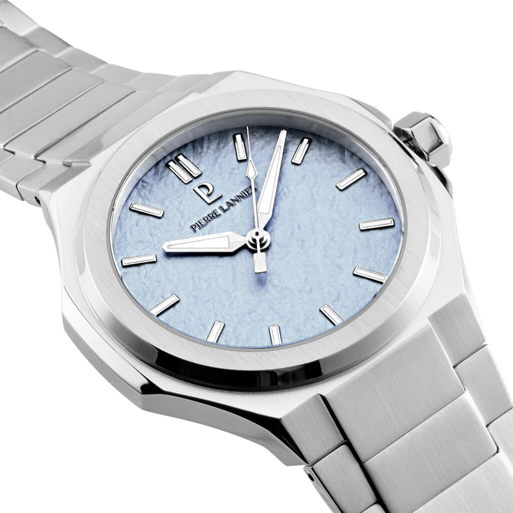 Montre Pierre Lannier Lannier Graphite Bleu Sky - Id&eacute;es cadeaux Homme | Histoire d&rsquo;Or