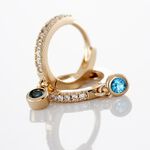 Creoles Dili Plaqu&eacute; Or Pierres - Boucles d'oreilles cr&eacute;oles Femme | Histoire d&rsquo;Or