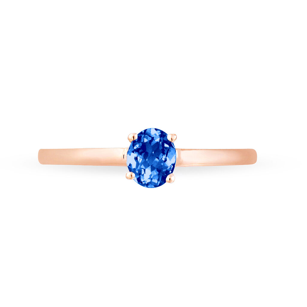 Bague Lily Or Rose Saphir - Bagues solitaires Femme | Histoire d’Or
