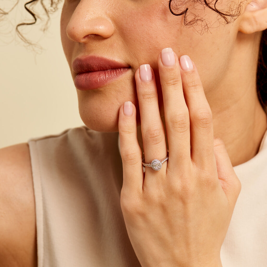 Bague Collection 1986 Or Blanc Diamant - Bagues solitaires Femme | Histoire d’Or