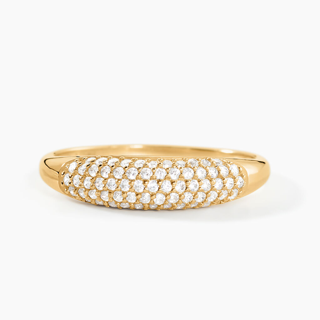 Bague Nadzeija Or Jaune Oxyde De Zirconium - Bagues avec pierre Femme | Histoire d&rsquo;Or