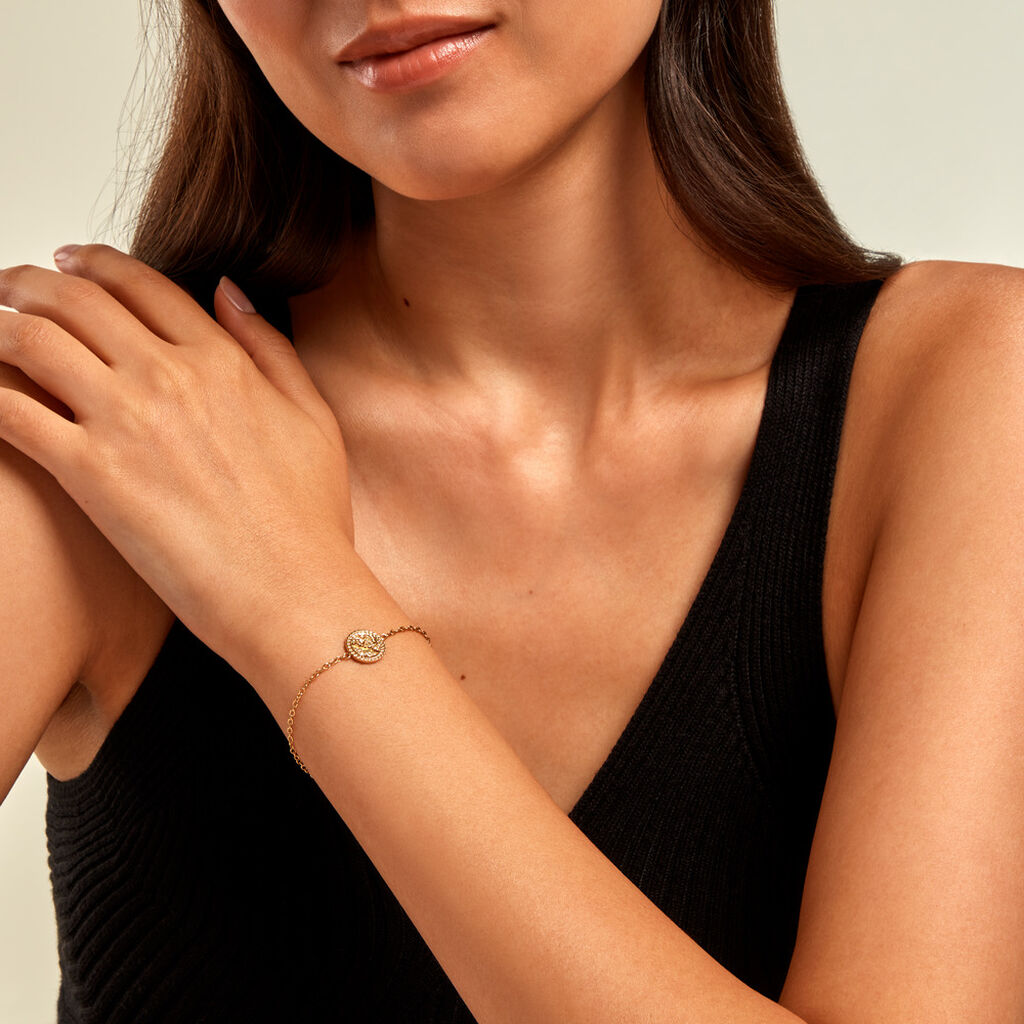 Bracelet Mila Acier Jaune - Bijoux sans pierre Femme | Histoire d&rsquo;Or