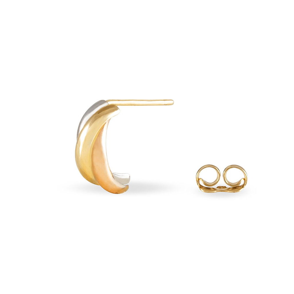 Créoles Igora Or Tricolore - Boucles d'oreilles créoles Femme | Histoire d’Or