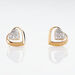 Boucles D'oreilles Puces Liana Or Rose Diamant - Clous d'oreilles Femme | Histoire d’Or