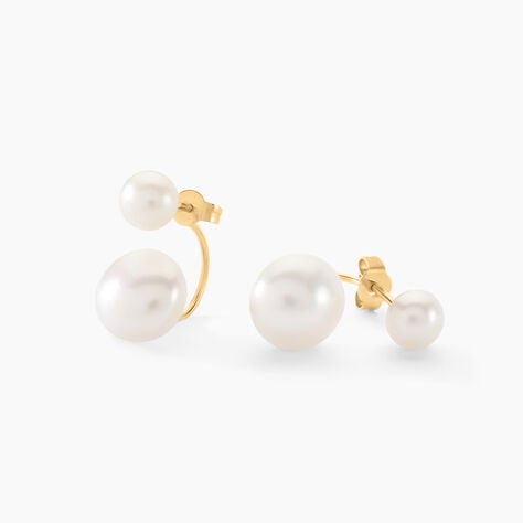 Bijoux D'oreilles Metisse Or Jaune Perle De Culture - Ear cuffs Femme | Histoire d’Or