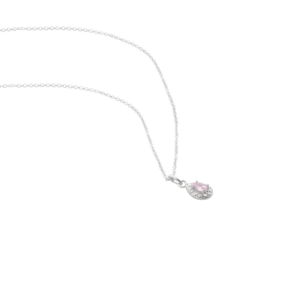 Collier Court Argent Blanc Tania Oxyde De Zirconium - Ras de cou Femme | Histoire d’Or