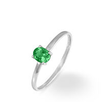 Bague Lily Or Blanc Emeraude