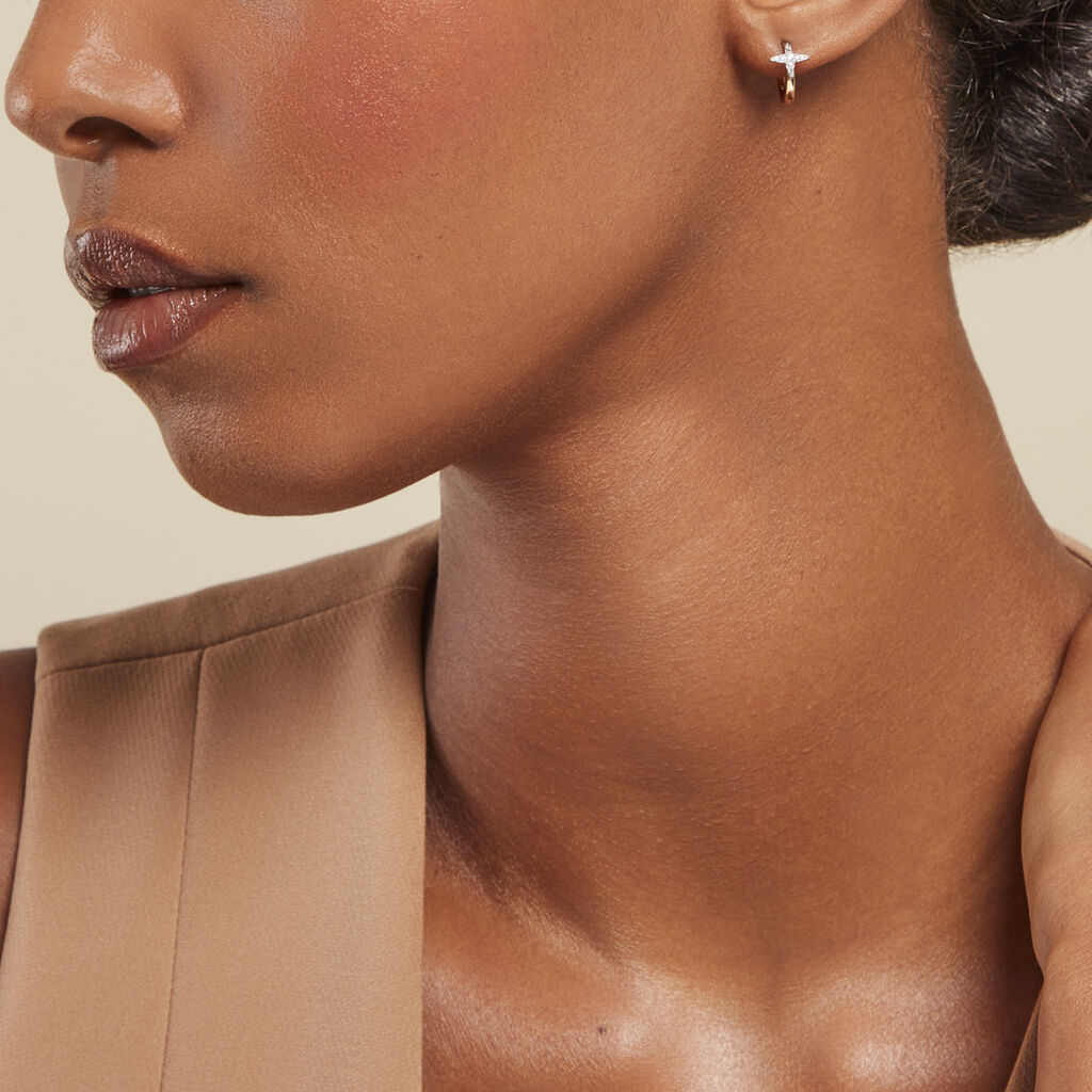 Créoles Starlight Or Jaune Diamant - Boucles d'oreilles créoles Femme | Histoire d’Or