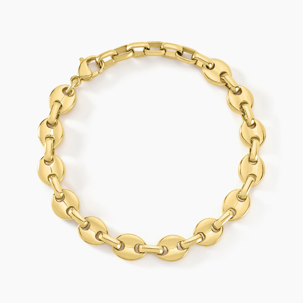 Bracelet Maille Acier Doré Cadia