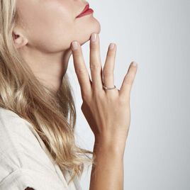 Bague Solitaire Moccus Argent Blanc Oxyde De Zirconium - Bagues solitaires Femme | Histoire d’Or