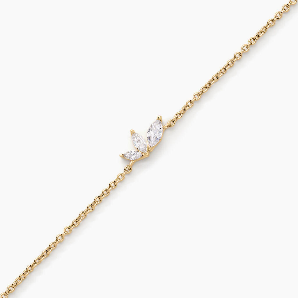 Bracelet Siona Plaque Or Jaune Oxyde De Zirconium - Bracelets Femme | Histoire d’Or