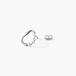 Boucles D'Oreilles Puces Ecume Argent Blanc Perle De Culture - Boucles d'oreilles fantaisie Femme | Histoire d&rsquo;Or