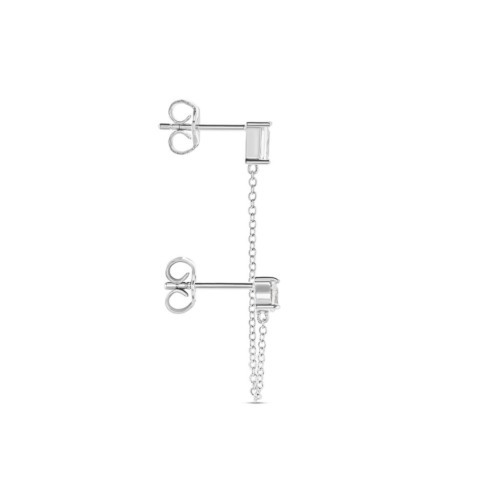 Bijou D'oreille Unitaire Kirstie Argent Blanc Oxyde De Zirconium - Boucles d'oreilles fantaisie Femme | Histoire d’Or
