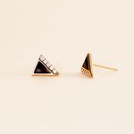 Boucles D'oreilles Puces Seymour Or Jaune Oxyde De Zirconium - Clous d'oreilles Femme | Histoire d&rsquo;Or