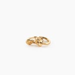 Cr&eacute;oles Bretzel Plaqu&eacute; Or Jaune - Cr&eacute;oles fantaisie Femme | Histoire d&rsquo;Or