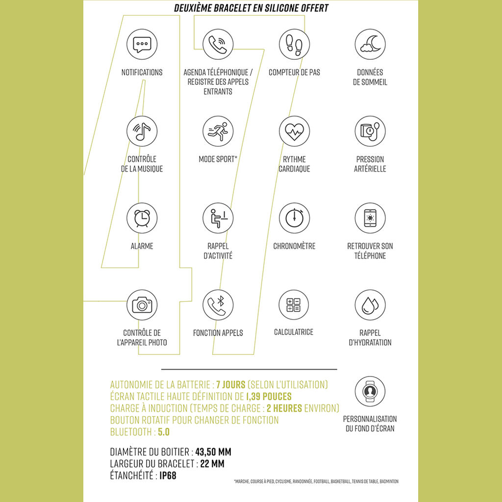 Coffret De Montre Lotus Connectée Smartwach Noir - Montres Famille | Histoire d’Or