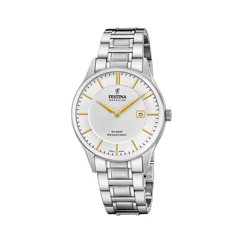 Montre Festina Swiss Made 40 Argenté - Nouveautés montres Homme | Histoire d’Or