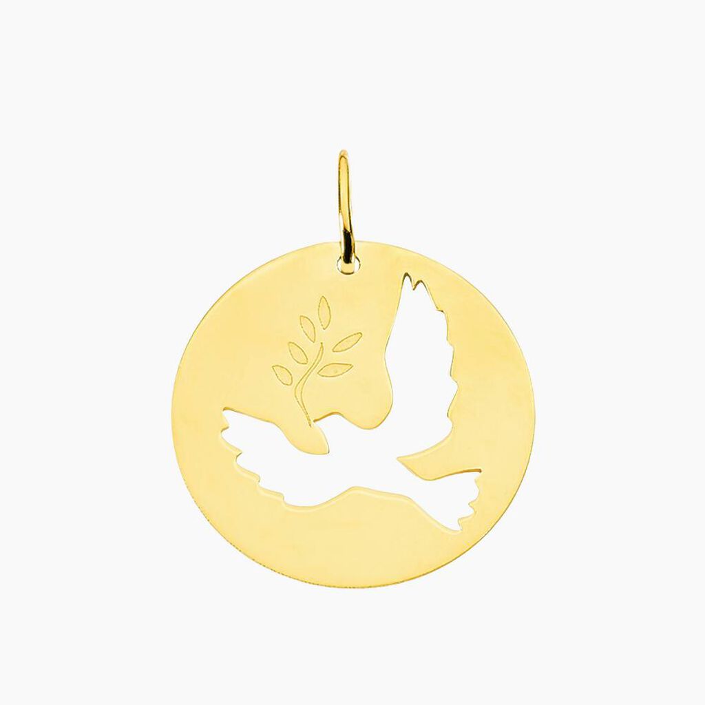Pendentif Anny Colombe Or Jaune - Pendentifs Baptême Famille | Histoire d’Or