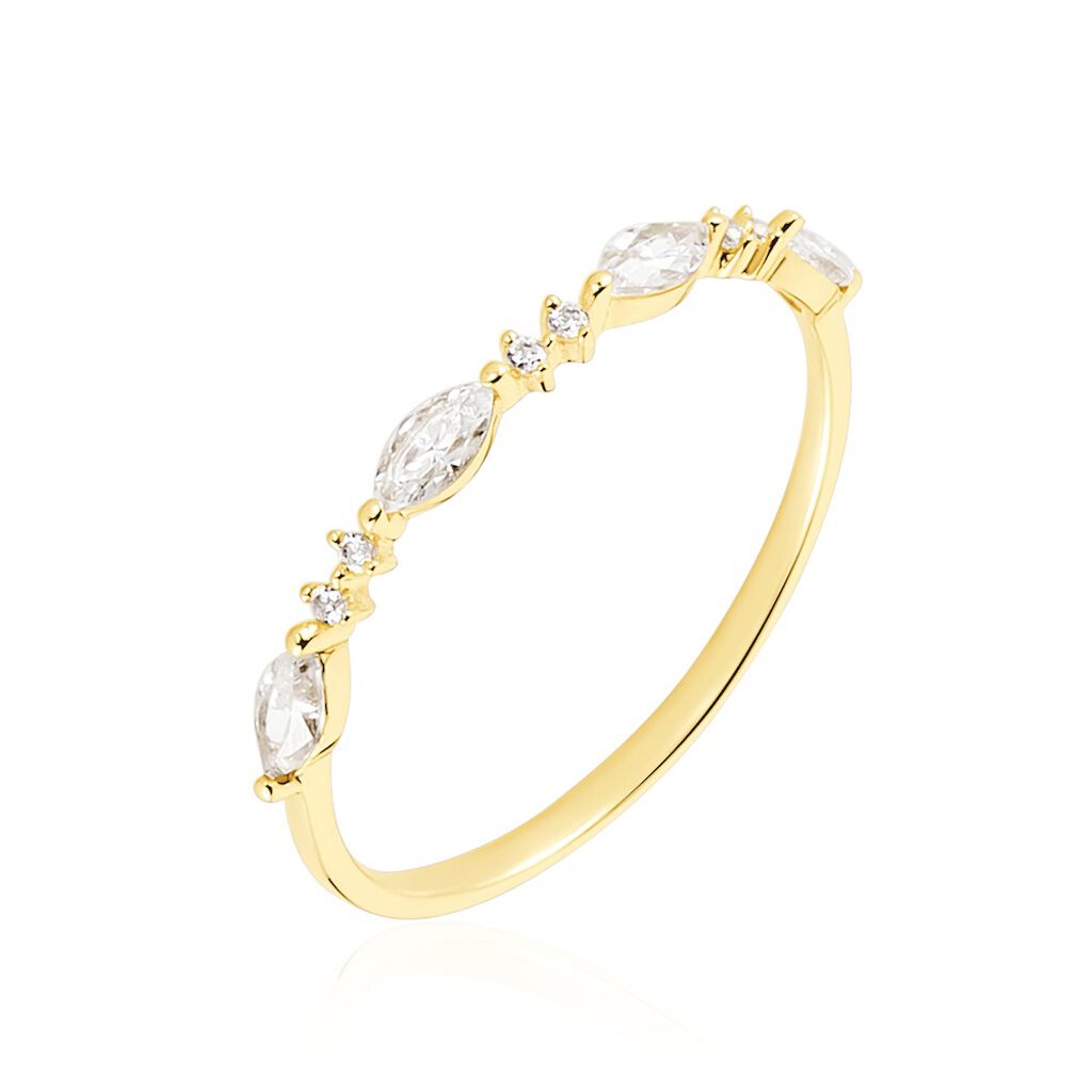 Bague Tiara Or Jaune Oxyde De Zirconium