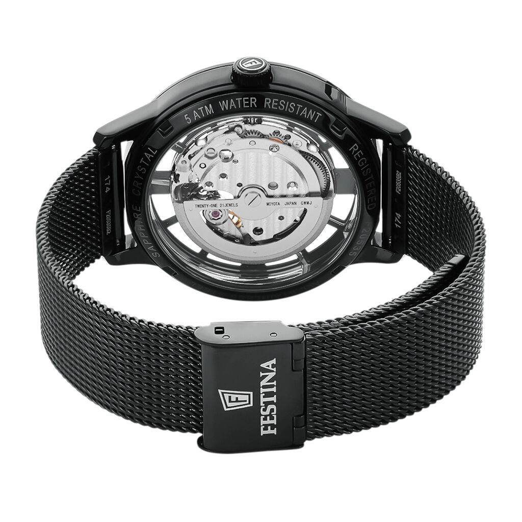 Montre Festina Skeleton Automatic Blanc - Montres Homme | Histoire d’Or